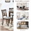 Dining Chairs set for 4,Kitchen Chair with Padded Seat, Side Chair for Dining Room, Walnut W1998126424