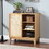 Hallway cabinet with 1 doors, shelf with storage, Natural