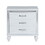 Contemporary Nightstands with mirror frame accents, Bedside Table with two drawers and one hidden drawer, End Table with Crystal Pull for Living Room,Bedroom, White W1998131735