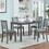 Wooden Dining Rectangular Table set for 4,Kitchen Dining Table for Small Space,Gray W1998S00013