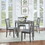 Wooden Dining Rectangular Table set for 4,Kitchen Dining Table for Small Space,Gray W1998S00022