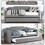 Upholstered Twin size daybed with trundle,Gray W1998S00037