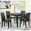 W1998S00041 Black+Pine+Seats 4+Dining Room+4 Leg