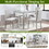 Wooden Dining Square Table, Kitchen Table for Small Space, 4 Person Dining Table, Gray W1998S00042