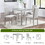 Wooden Dining Square Table, Kitchen Table for Small Space, 4 Person Dining Table, Gray W1998S00042