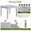 Wooden Dining Square Table, Kitchen Table for Small Space, 4 Person Dining Table, Gray W1998S00042