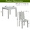 Wooden Dining Square Table, Kitchen Table for Small Space, 4 Person Dining Table, Gray W1998S00042