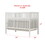 Synergy,5-in-1 Convertible Crib, Converts from Baby Crib to Toddler Bed, Fits Standard Full-Size Crib Mattress,Easy to assemble 53*29*9 inches-WHITE W2005127725