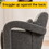 Cozy Dark Grey Teddy Fabric Armchair - Modern Sturdy Lounge Chair with Curved Arms and Thick Cushioning for Plush Comfort W2012S00002