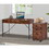 47" Writing Desk with 3drawers" Robust Walnut Office Desk with Metal Frame - Sleek Computer Desk with Drawers, Heavy-Duty Workstation for Home and Office, Industrial Design with Ample Storage