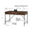 47" Writing Desk with 3drawers" Robust Walnut Office Desk with Metal Frame - Sleek Computer Desk with Drawers, Heavy-Duty Workstation for Home and Office, Industrial Design with Ample Storage