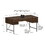 59" Writing Desk"Versatile Walnut Office Desk with Contemporary Metal Frame & Multiple Storage Drawers" W2026P197396