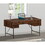 59" Writing Desk"Versatile Walnut Office Desk with Contemporary Metal Frame & Multiple Storage Drawers" W2026P197396