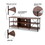 65" TV Stand, Open Design Walnut TV Stand with Cable Management and Adjustable Metal Feet W2026P197397