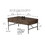 Coffee Table, Chic Walnut Coffee Table with Drawers and Sleek Metal Frame for Modern Living Spaces W2026P197401