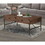 Coffee Table, Chic Walnut Coffee Table with Drawers and Sleek Metal Frame for Modern Living Spaces W2026P197401