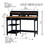 47" Writing desk with Hutch, Home Office Writing Desk in Honey Maple & Antique Black - Spacious Dual-Tone Workstation with Drawer and Open Shelves W2026P197427