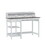 47" Writing Desk with Hutch, Contemporary Gray Oak and White Desk - Versatile Workstation with Drawer, Adjustable Shelf, and Open Bookshelf for Home or Office W2026P197428