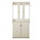 HALL TREE & CABINET Timeless Antique White Hall Tree with Storage and Hooks - Classic Entryway Organizer W2026P197441