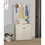 HALL TREE & CABINET, Vintage Antique White Hall Tree with Spacious Storage - Elegant Entryway Furniture with Robust Metal Hooks W2026P197445