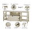 TV Stand, Chic Antique White TV Stand Media Console with Storage - Elegant Entertainment Center with Open Shelves and Drawers W2026P197452