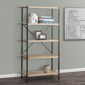 BOOKCASE "Sleek Light Oak Bookcase - Contemporary Wood Shelves for Versatile Storage and Display" W2026P197487