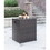 Cape Town 3-Piece PE Wicker Bistro Steel Cushions Outdoor Dining Set, Mahogany Brown, Grey W2026P204441