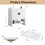 24" Bathroom Vanity,with White Ceramic Basin,Two Cabinet Doors with black zinc alloy handles,Solid Wood,Excluding faucets,white W2026S00027