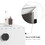 24" Bathroom Vanity,with White Ceramic Basin,Two Cabinet Doors with black zinc alloy handles,Solid Wood,Excluding faucets,white W2026S00027
