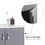 24' Metal Wall Mounted Bathroom Vanity with White sink,Two Metal Soft Close Cabinet Doors, Metal,Excluding faucets,Grey W2026S00029
