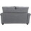 Love seat Sofa Sleeper with Memory Foam Mattress Rolled Arms,Linen Polyester Fabric,Wood and Metal Frame,Plastic Legs Sofa bed Sofa bed, Grey W2026S00034