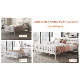 Twin Bed Frames with Headboard, Solid Wooden Platform Bed with Corner, Modern Low Profile Bed Frame, No Box Spring Needed, Grey W2026S00037