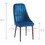 INO Design High Class Tall Back Arm Velvet Upholstered Chair with Metal Legs for Kitchen, Dining Room, Living Room (Blue, Single Chair) W2027134459