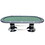 INO Design Elite 96 x 43-inch 10 Players Oval Green Speed Cloth Casino Table Felt Playing Surface Pedestal Base Poker Game Table W2027S00019