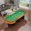 INO Design 12 Feet Deluxe Craps Dice GREEN Felt Luxury Casino Game Poker Table with Diamond Pyramid Bumper Rubber W2027S00029