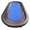 96" Light Series Folding Wooden Racetrack Blue Felt Foldable Poker Table W2027S00045