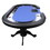 INO Design 94" Oval Round Stud Rivet Decorate Blue Cloth Casino Game Poker Table with Stylish Clawfoot Legs W2027S00057