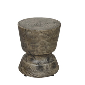14.6 inch x 17 inch Height Faux Woodgrain Accent Table W2029120069