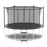 8FT Trampoline with Safety Enclosure Net, Outdoor Trampoline with Heavy Duty Jumping Mat and Spring Cover Padding for Kids and Adults W2031125276