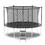 12FT Trampoline with Safety Enclosure Net, Outdoor Trampoline with Heavy Duty Jumping Mat and Spring Cover Padding for Kids and Adults W2031125278