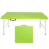 4ft Green Portable Folding Table Indoor&Outdoor Maximum Weight 135KG Foldable Table for Camping W2031P154377