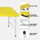 4ft Yellow Portable Folding Table Indoor&Outdoor Maximum Weight 135KG Foldable Table for Camping W2031P154381