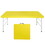 4ft Yellow Portable Folding Table Indoor&Outdoor Maximum Weight 135KG Foldable Table for Camping W2031P154381
