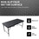 4ft Rattan Folding Table for Indoor&Outdoor, Portable Foldable Table Rattan Plaited Black W2031P168583