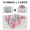 16+2 Panel Baby Playpen, Foldable Playard for Baby and Kids, Adjustable Shape Play Fence with Safety Lock Gate (Pink+White,16+2 Panel) W2031P240630