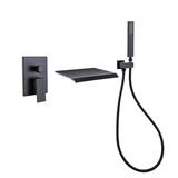 1-Handle 1-Spray Tub and Shower Faucet with Hand Shower in Matt Black (Valve Included) W2053122587