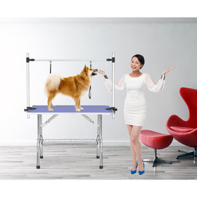 36" Folding Dog Pet Grooming Table Heavy Duty Stainless Steel pet dog Cat Grooming Table W20601011