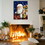 Framed Canvas Wall Art Decor Painting for Chrismas, Santa Claus with a Ba g of Gifts Painting for Chrismas Gift, Decoration for Chrismas Eve Office Living Room, Bedroom Decor-Ready to Hang