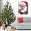 Framed Canvas Wall Art Decor Painting for Chrismas,Santa Claus Sitting Next to Fireplace Painting for Chrismas Gift, Decoration for Chrismas Eve Office Living Room, Bedroom Decor-Ready to Hang