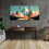 3 Panels Framed Abstract Wood Grain Boho Style Mountain & Forest Canvas Wall Art Decor, 3 Pieces Mordern Canvas Decoration Painting for Office, Dining room, Bedroom Decor-Ready to Hang W2060P155345